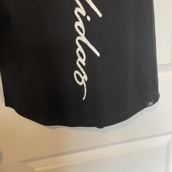 Adidas Race Back Logo Tank Top Women's S Black White Sport Training Workout - Picture 3 of 6